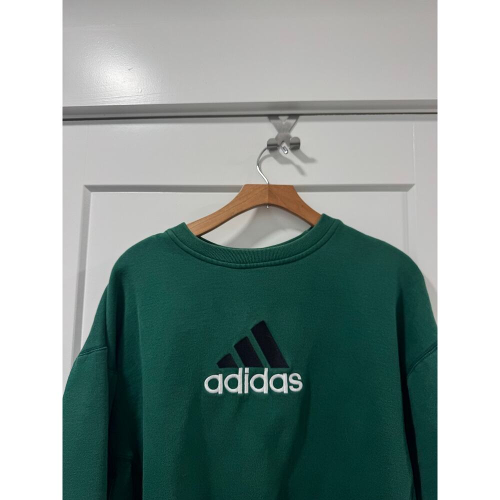 Adidas Vintage Y2K green embroidered Crew size large - Picture 3 of 6
